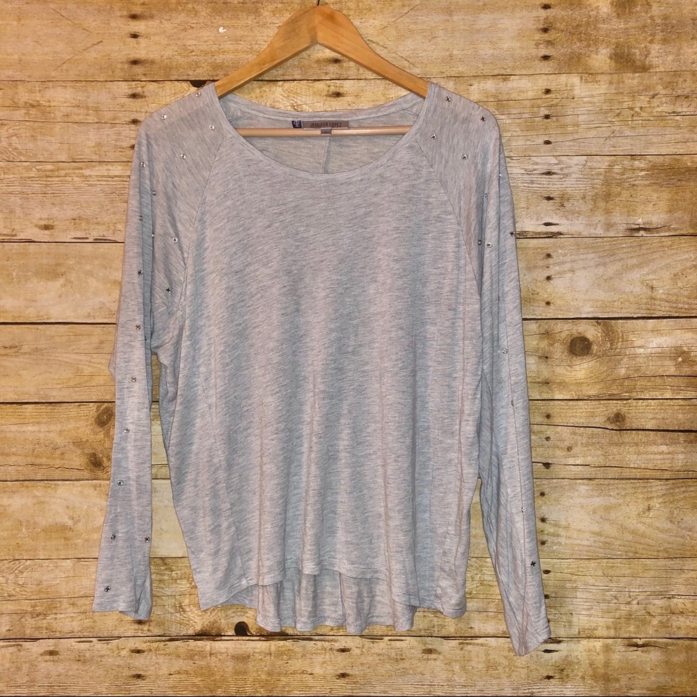 Jennifer Lopez long dolman bedazzled sleeve